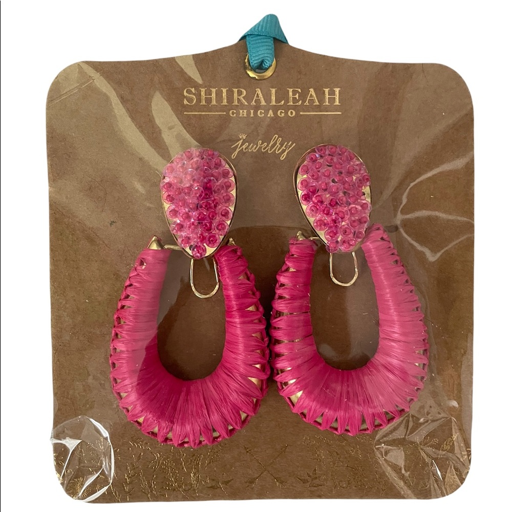2 for $15 Shiraleah Berry Pink Julie Drop Earrings